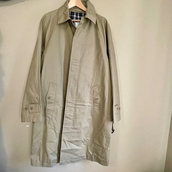 J Crew Ludlow Trench Coat Mens 42 Long Khaki Water-Resistant Lined Coat BS470 - Picture 4 of 16